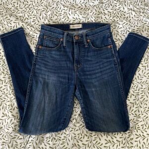 Madewell Women’s 10" High-Rise Skinny Jeans Magic Pockets TENCEL Denim Preppy